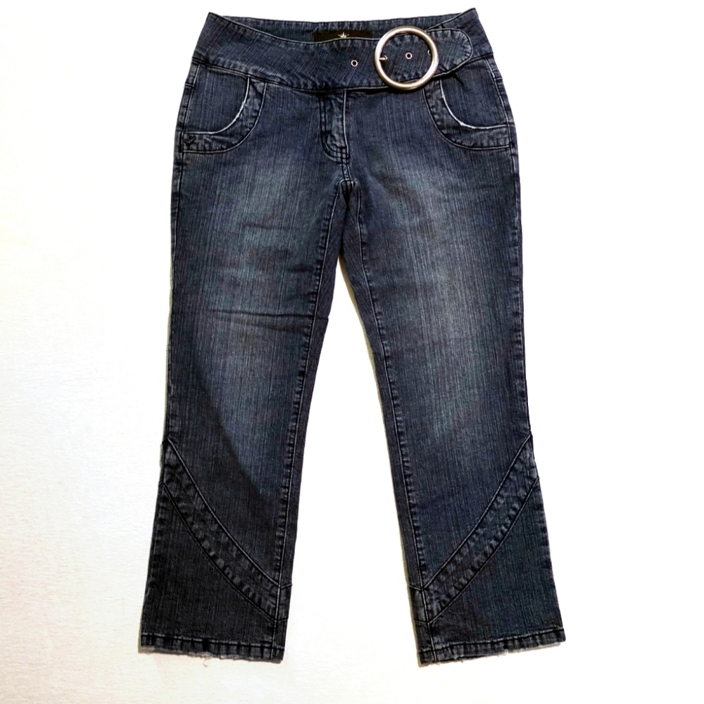 Vintage Y2K Belted Duchesse Capri Jeans Low Rise
